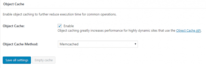 对象缓存使用Memcached